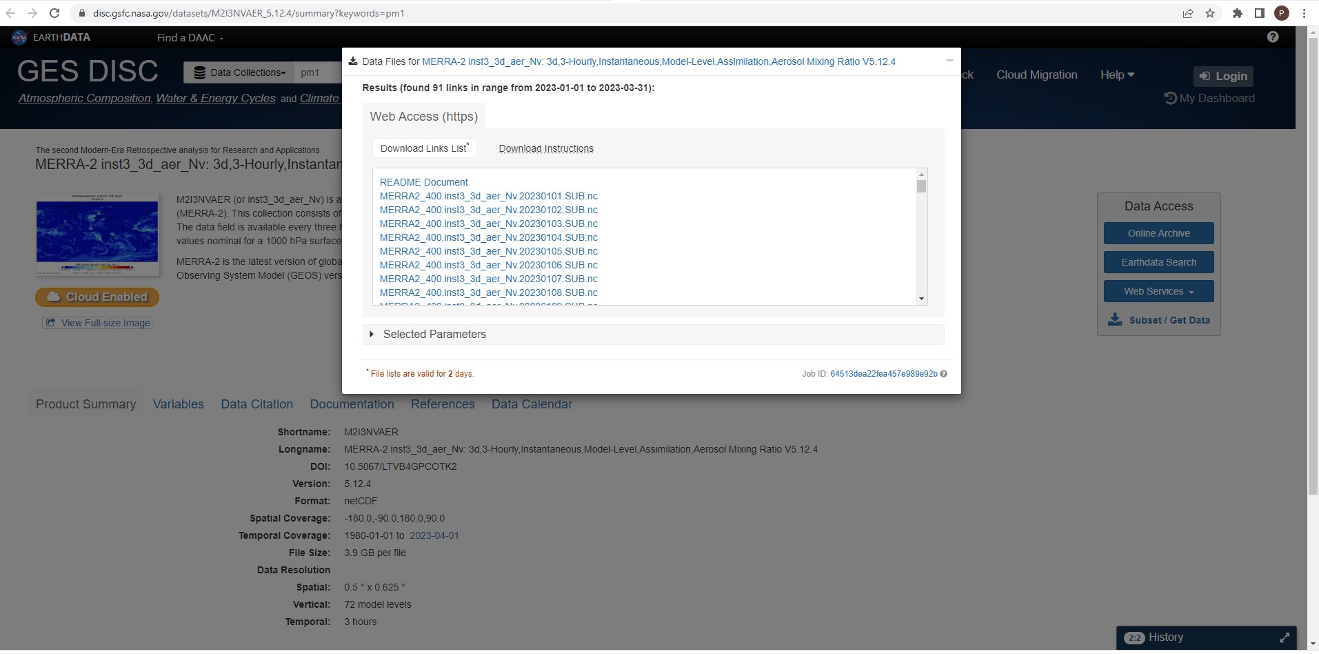 Selecting date range etc