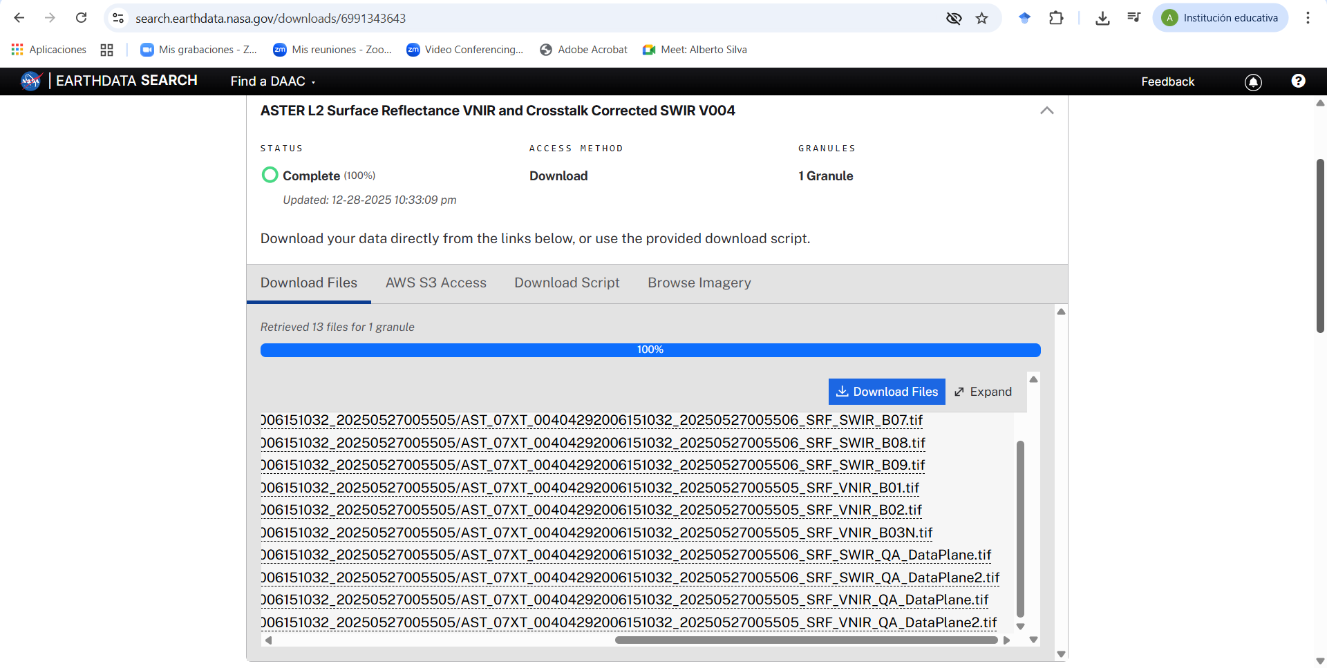 VNIR + SWIR surface reflectivity