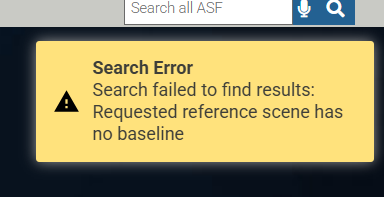 An error occurred during pair generation in SBAS