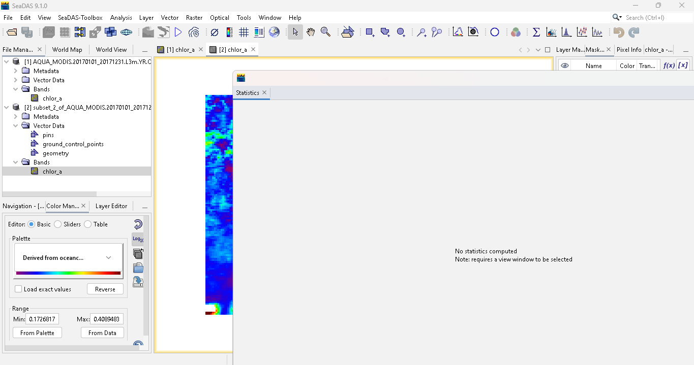 screenshot view in my seadas project